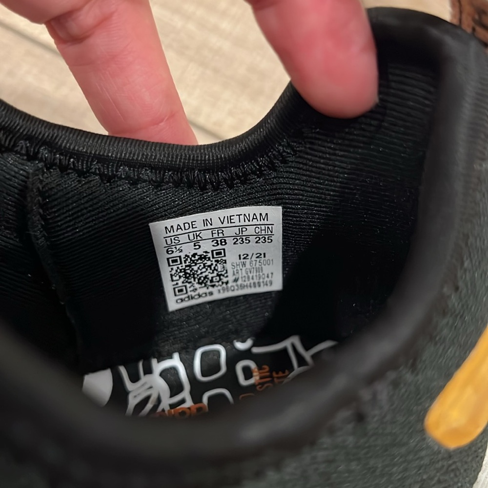 adidas X Bambi Black and Gold Athletic Shoes - Picture 12 of 16